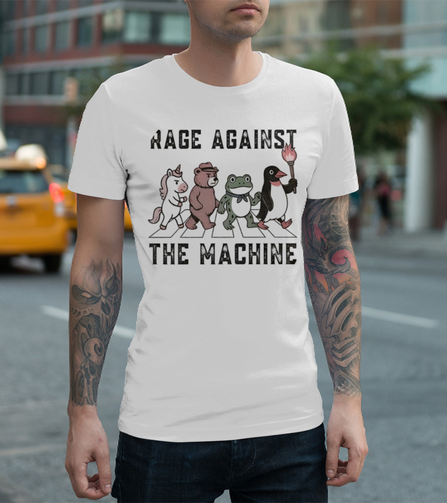 Rage Against The Machine Portland Frog Animal Walking Anti-ICE T-Shirt