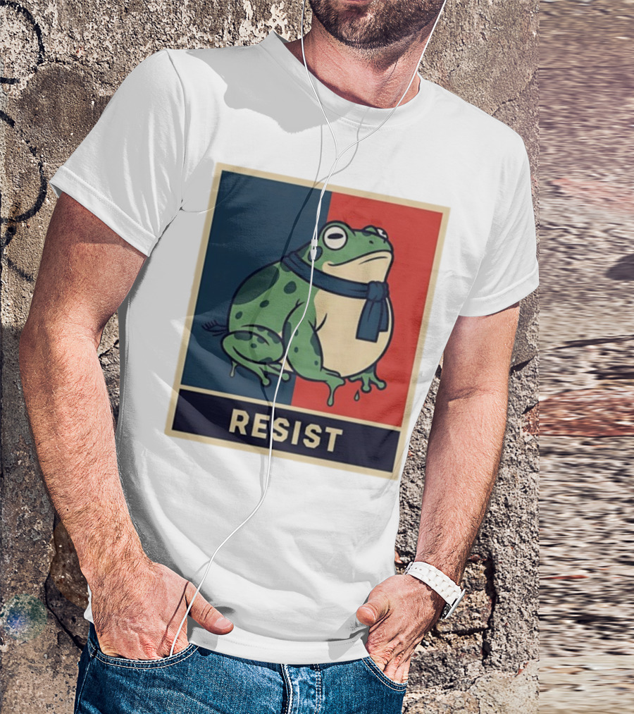 Portland Frog Protest Resist Activist Retro Style T-Shirt