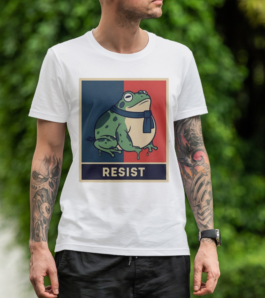 Portland Frog Protest Resist Activist Retro Style T-Shirt
