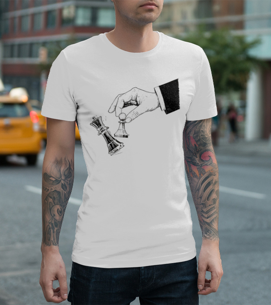 Protest Chess Pawn Topples King No Kings In America Bold Political Statement T-Shirt