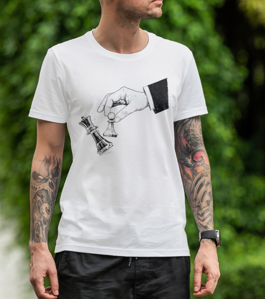 Protest Chess Pawn Topples King No Kings In America Bold Political Statement T-Shirt