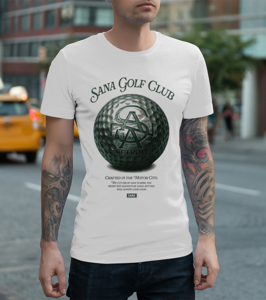 Sana Golf Club Detroit Crafted In The Motor City T-Shirt