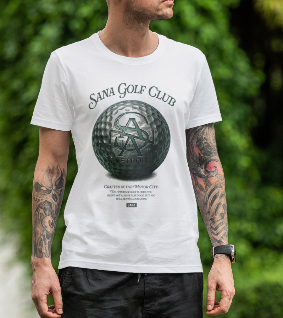 Sana Golf Club Detroit Crafted In The Motor City T-Shirt