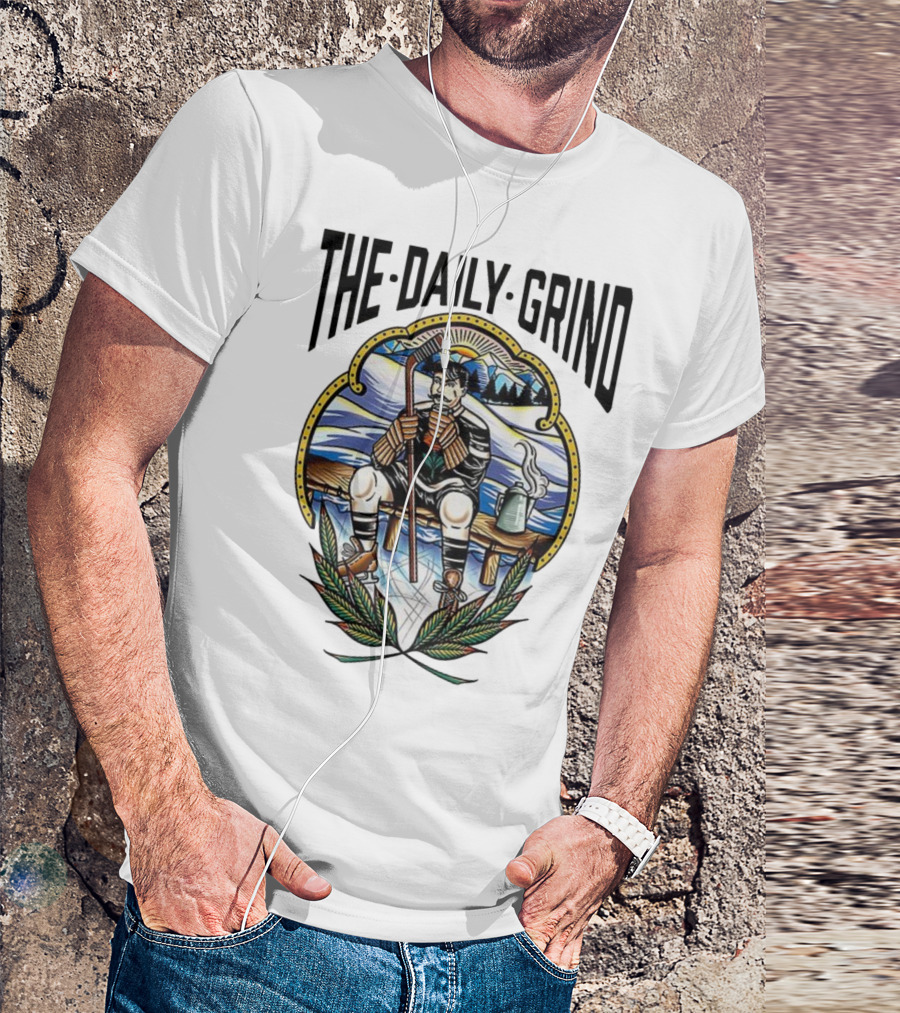 The Daily Grind Hockey Relaxation Scene NHL Inspired T-Shirt