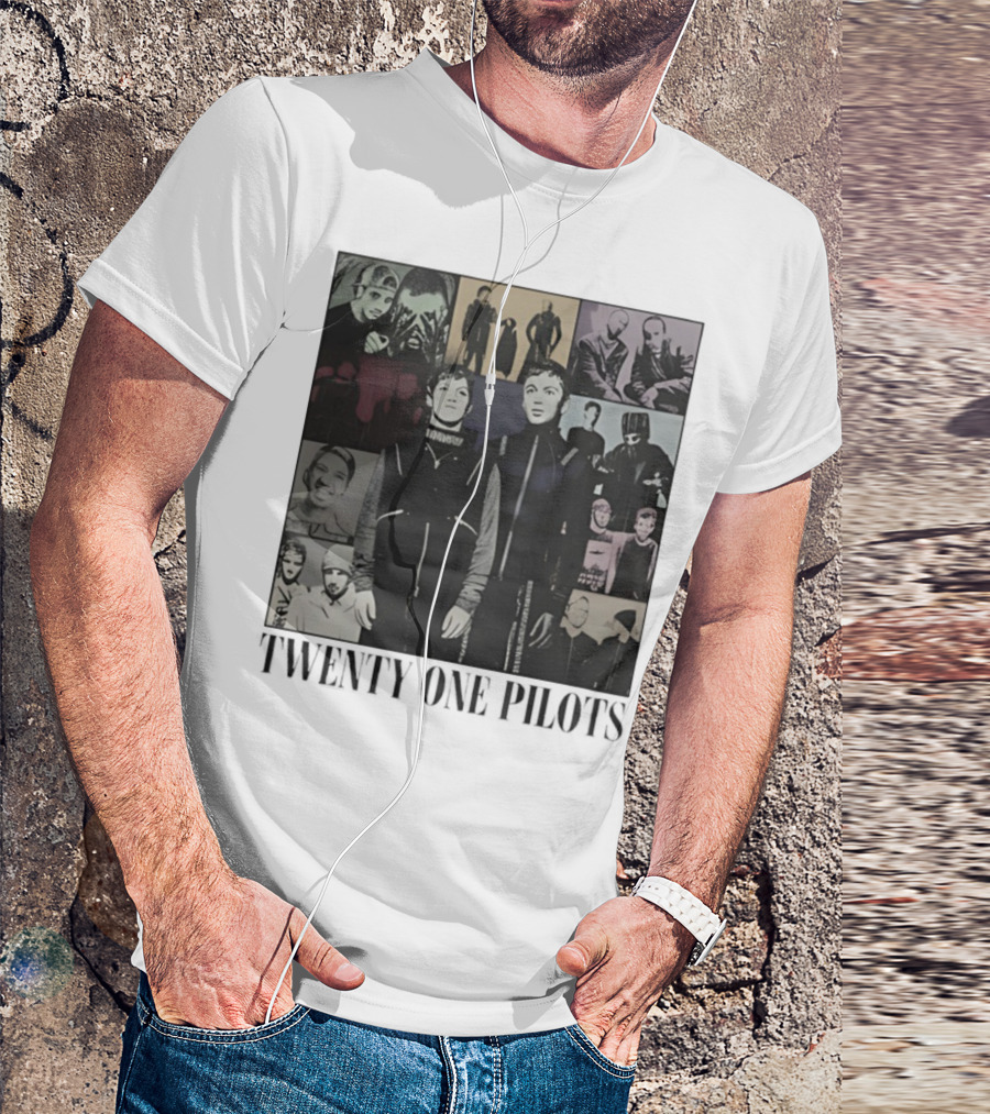 Twenty One Pilots Clancy Eras Tour 2025 Band Members Collage T-Shirt