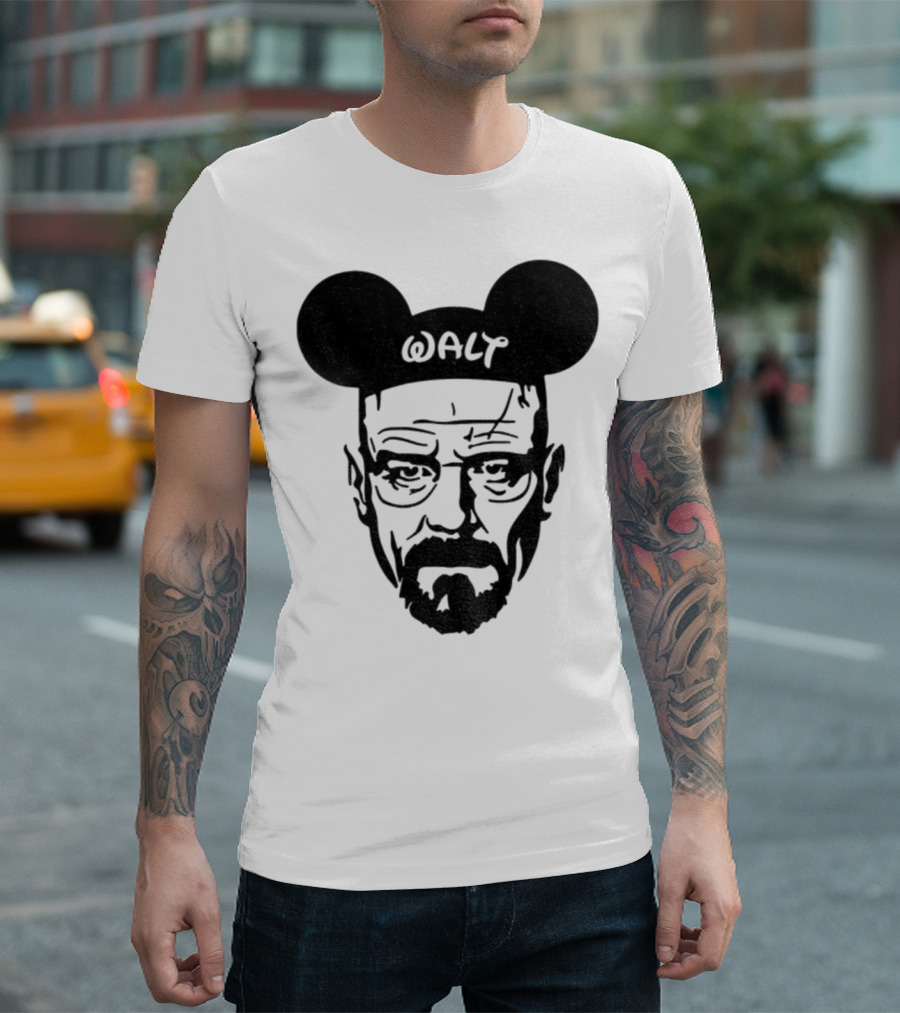 Walter White Mickey Mouse Breaking Bad Disney Meme T-Shirt