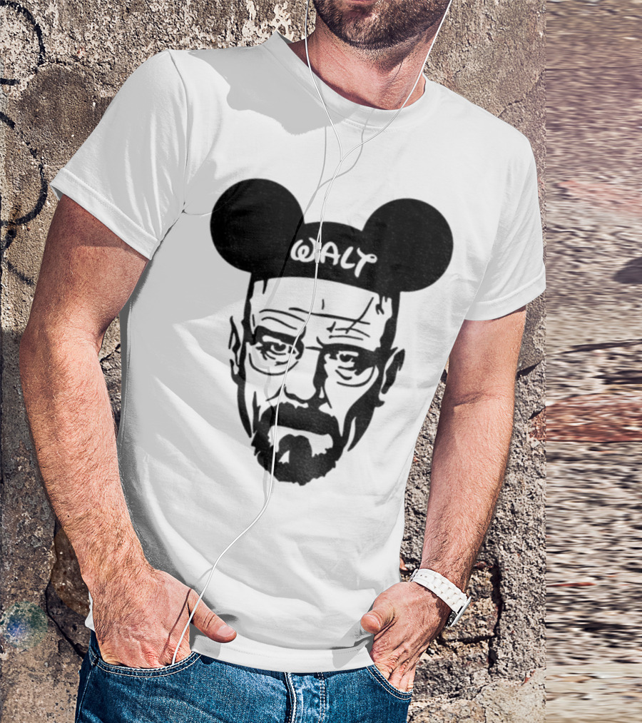Walter White Mickey Mouse Breaking Bad Disney Meme T-Shirt