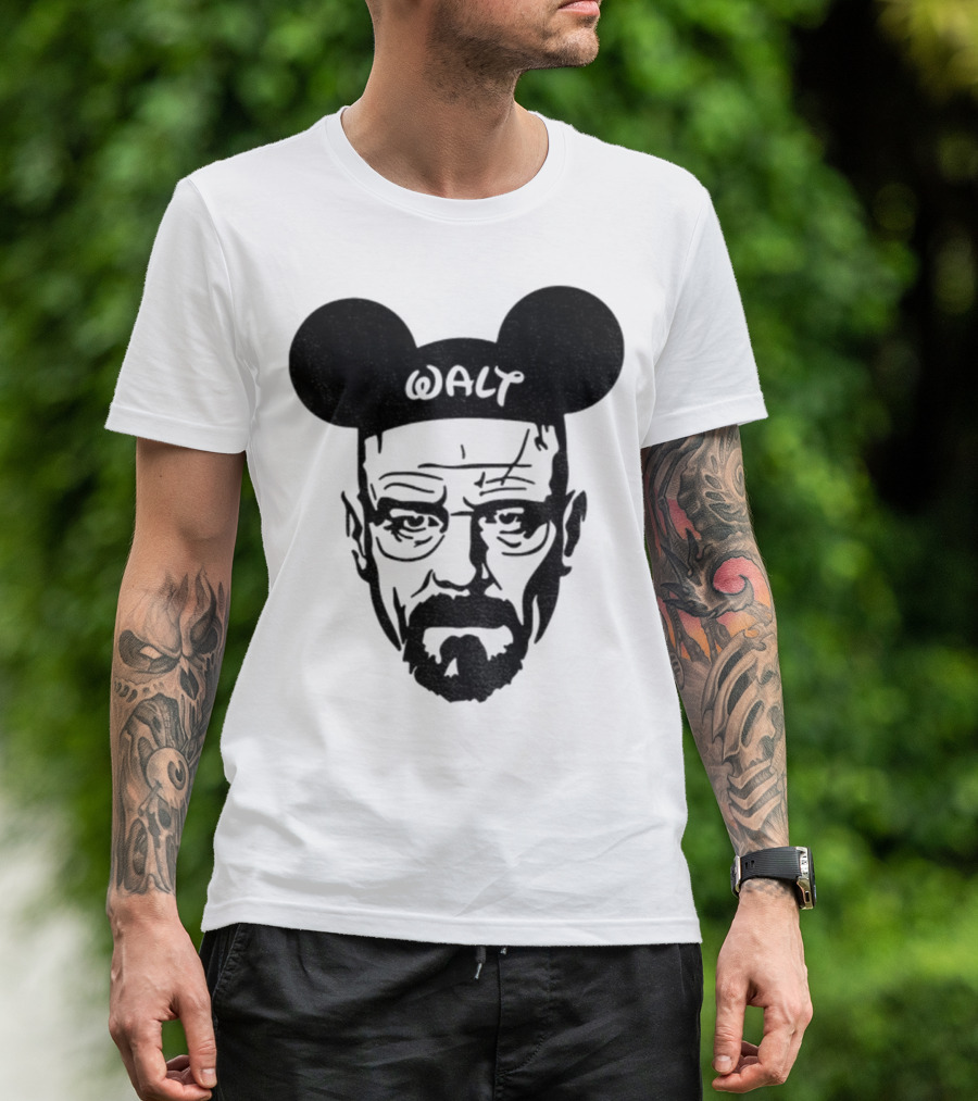 Walter White Mickey Mouse Breaking Bad Disney Meme T-Shirt
