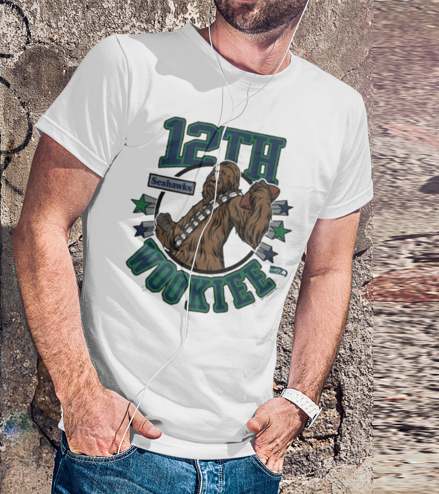 12TH Wookiee Chewbacca Seahawks Star Wars NFL Crossover T-Shirt
