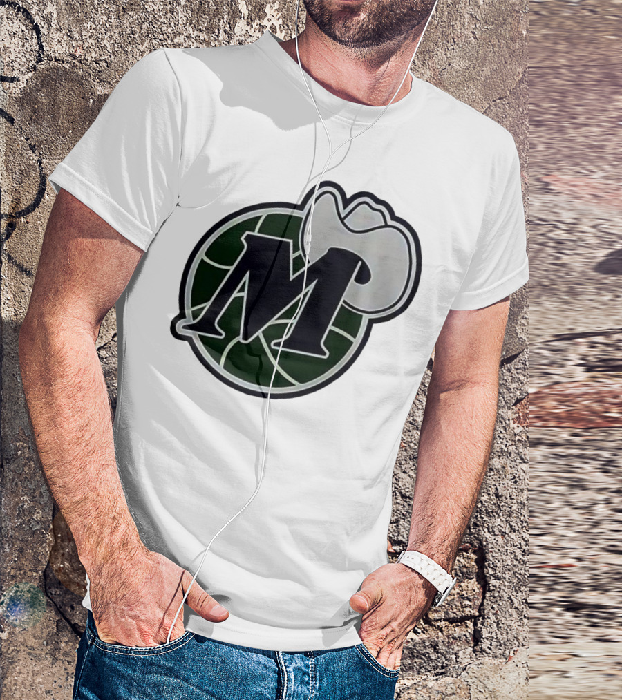 Dallas Mavericks M With Cowboy Hat And Basketball Icon T-Shirt