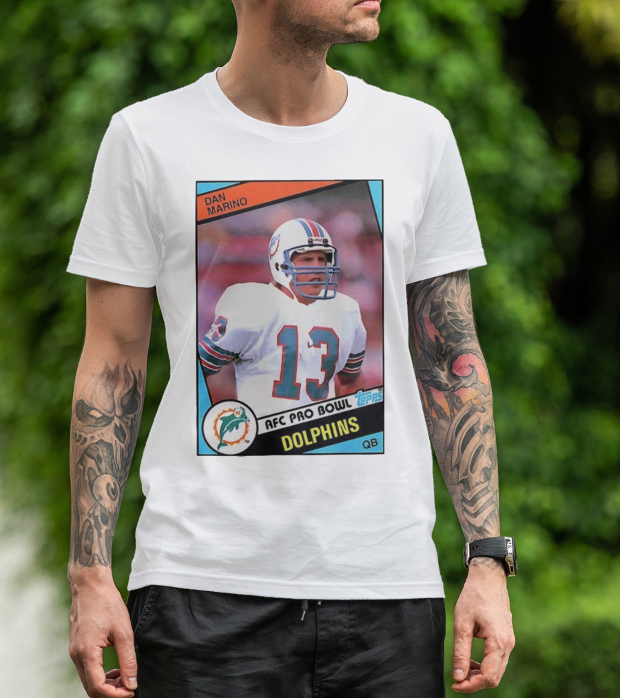 Dan Marino Miami Dolphins AFC Pro Bowl Quarterback Topps Trading Card T-Shirt