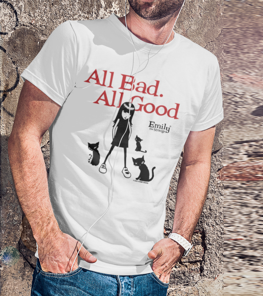 All Bad All Good Emily The Strange Cats T-Shirt