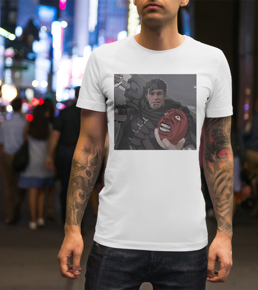 Berserk Guts Willem Dafoe Meme Crossover T-Shirt