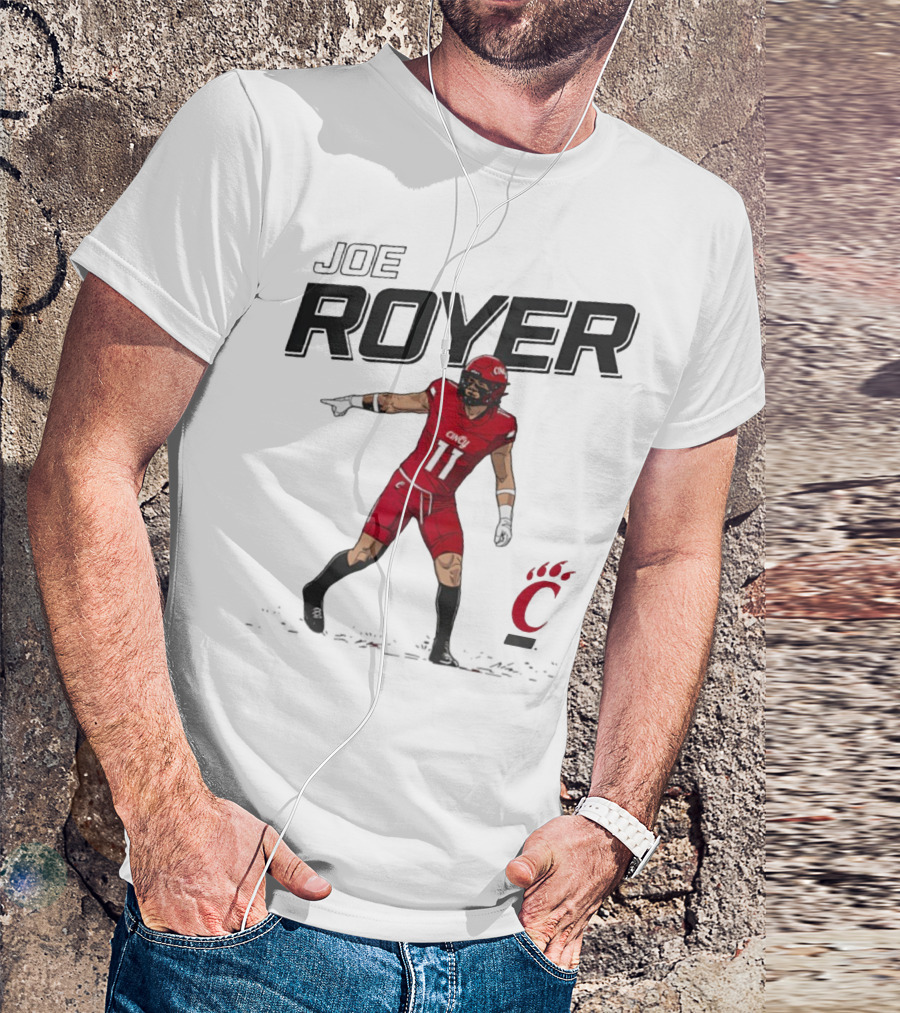 Joe Royer Cincinnati Bearcats Football Cincy Bearcat Claw Logo T-Shirt