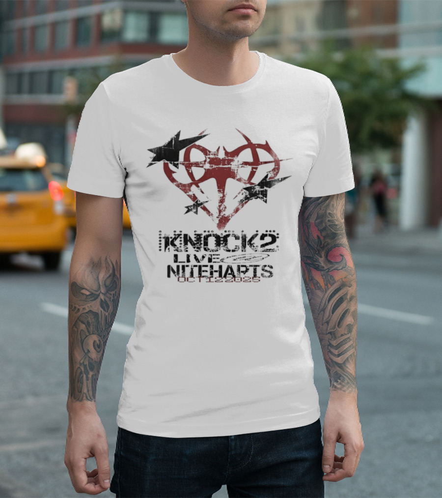 Knock2 Live Niteharts Oct 12 2025 Airplane Heart Symbol T-Shirt