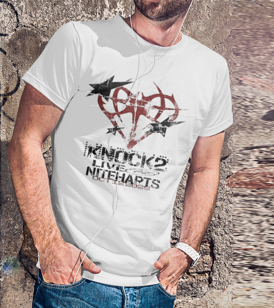 Knock2 Live Niteharts Oct 12 2025 Airplane Heart Symbol T-Shirt