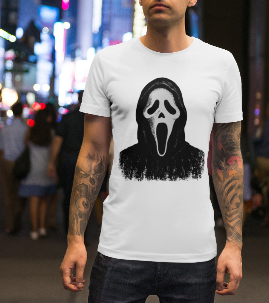 Monster Fresh Blank Ghostface Iconic Mask T-Shirt