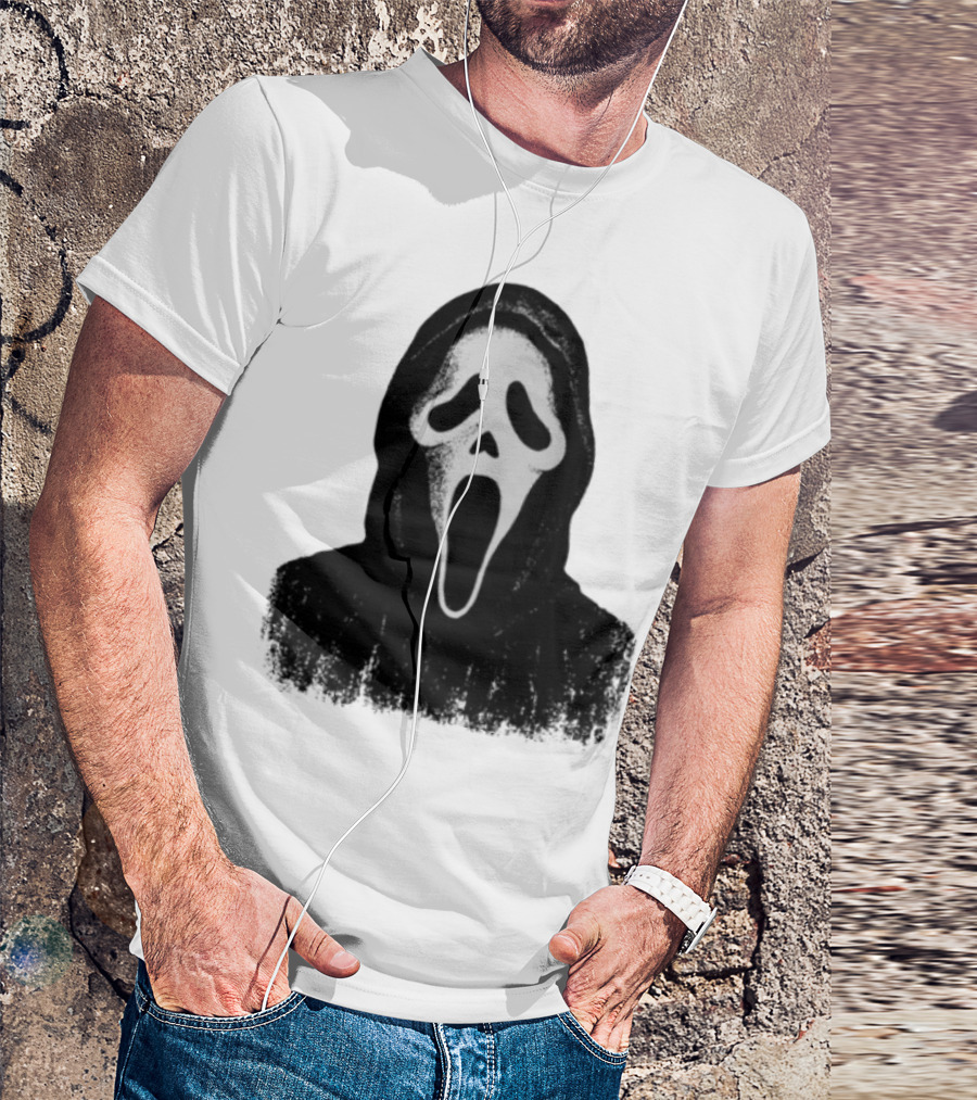 Monster Fresh Blank Ghostface Iconic Mask T-Shirt