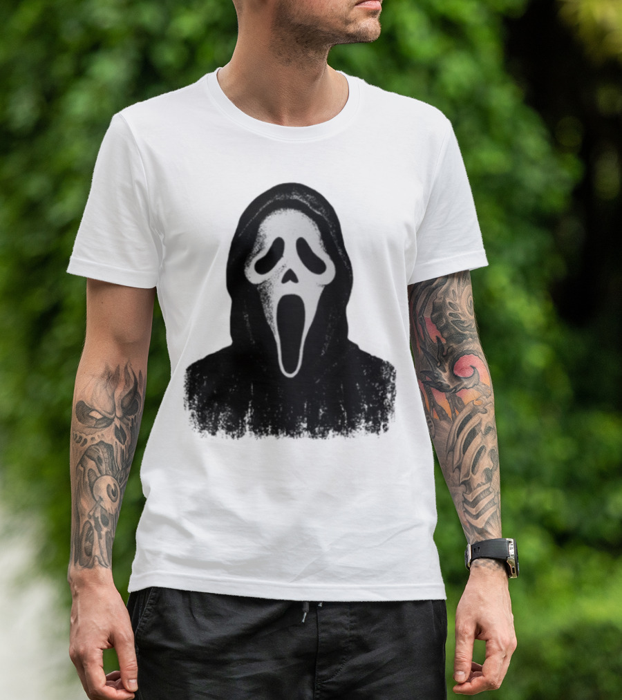 Monster Fresh Blank Ghostface Iconic Mask T-Shirt