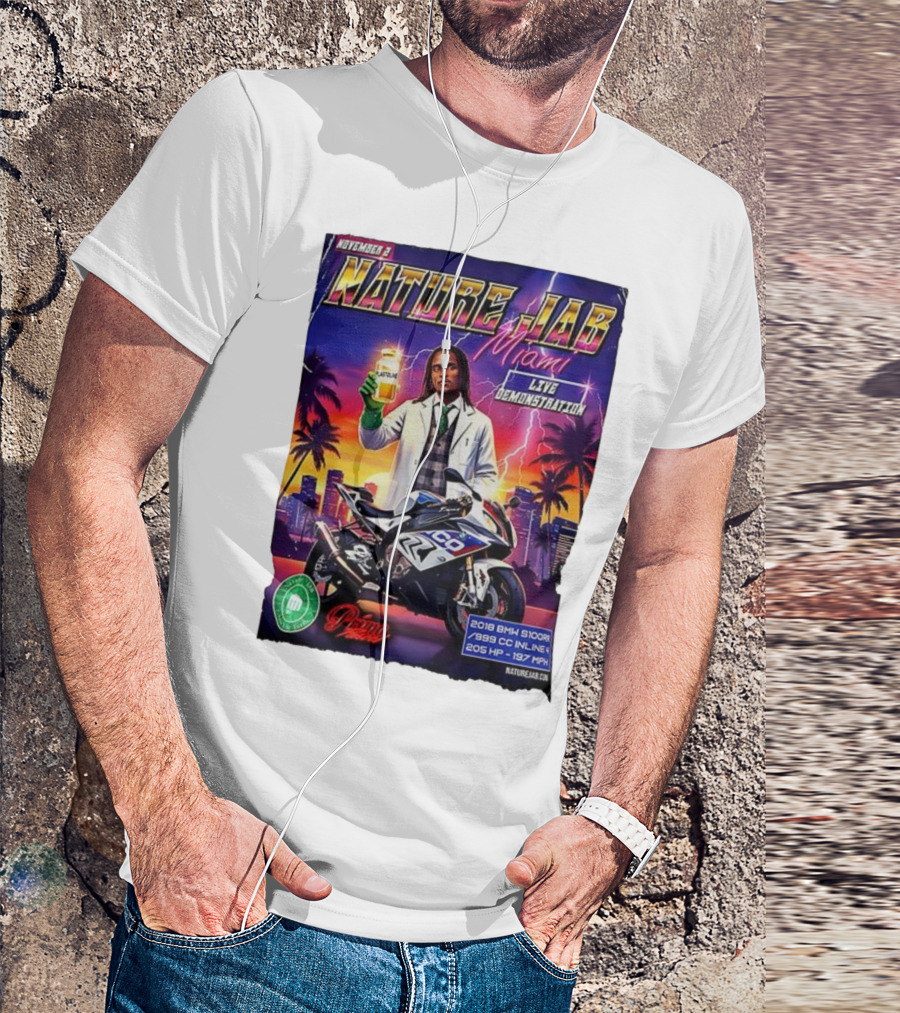 November 2 Naturejab Miami Live Demonstration Moto Performance 2018 BMW S1000R 999 CC Inline 4 205 HP 197 MPH T-Shirt