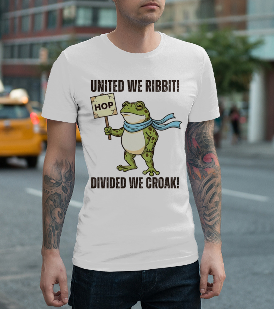 Portland Frog HOP United We Ribbit Divided We Croak 2025 T-Shirt