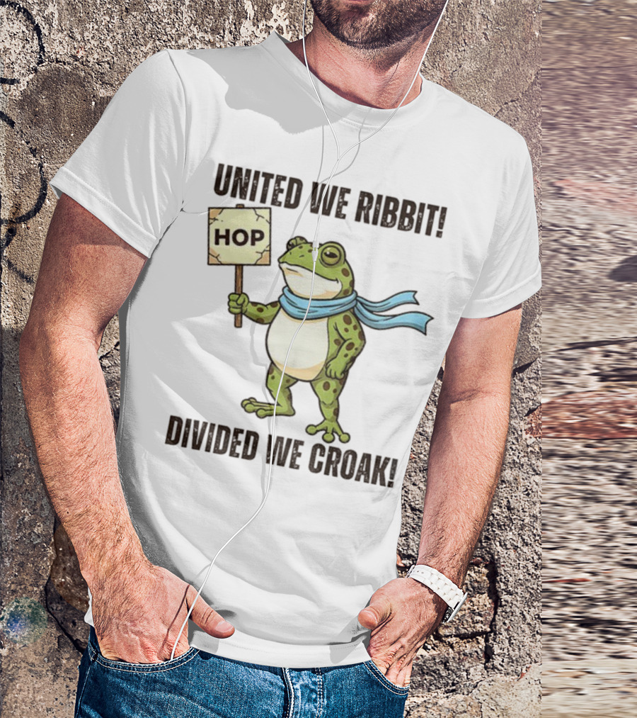 Portland Frog HOP United We Ribbit Divided We Croak 2025 T-Shirt