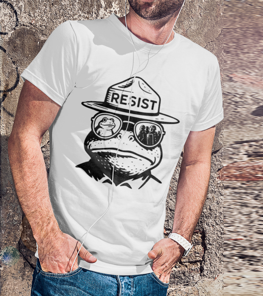 Portland Frog Resist Hat Sunglasses Antifa Frog T-Shirt