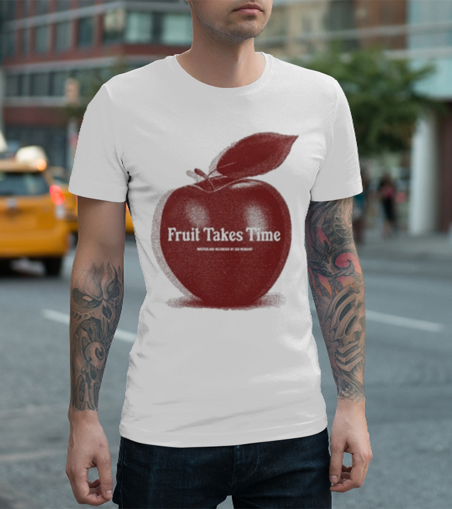 Fruit Takes Time By Seu Worship Red Apple T-Shirt