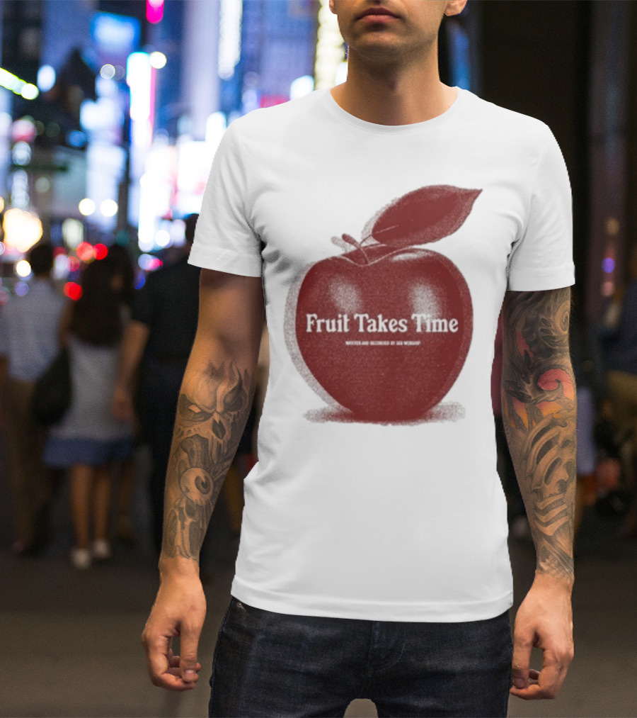 Fruit Takes Time By Seu Worship Red Apple T-Shirt