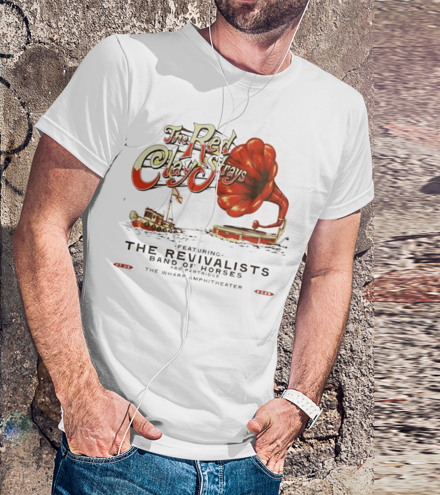 The Red Clay Strays Tour 2025 Featuring The Revivalists Band Of Horses The Wharf Amphitheater T-Shirt