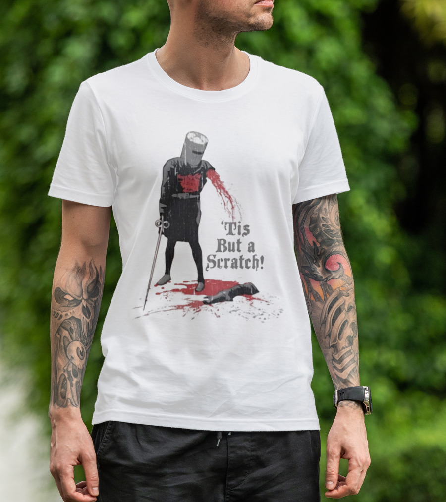Monty Python Black Knight 'Tis But A Scratch Classic Scene T-Shirt