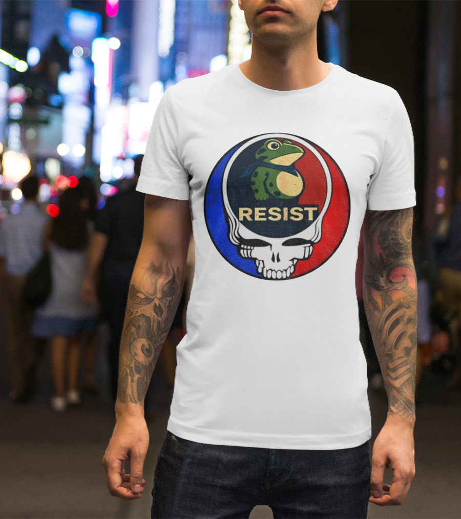 Portland Frog Grateful Dead Resist Steal Your Face Ice Out T-Shirt