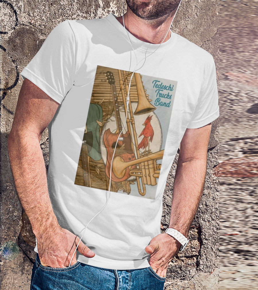 Tedeschi Trucks Band Red Hat Amphitheater October 17 2025 Cardinal Guitar Trombone T-Shirt