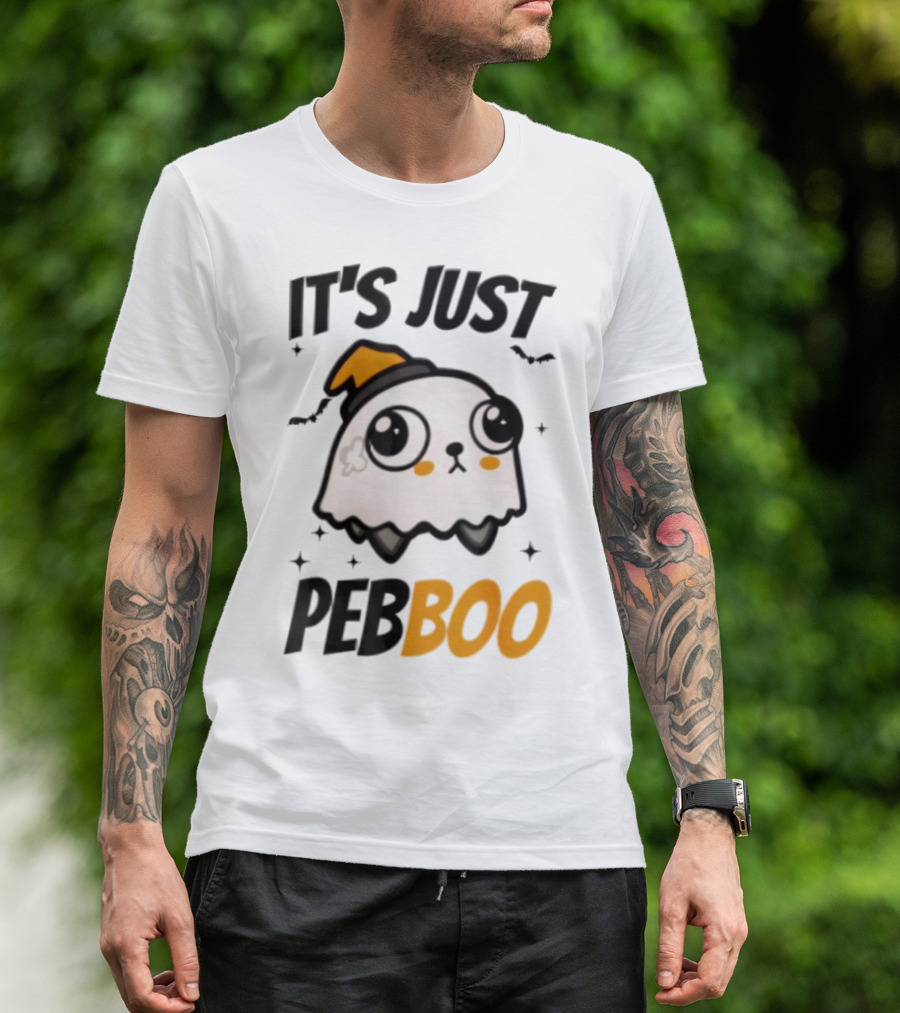 It's Just PebBoo Halloween Ghost Plush Cute Kawaii Spooky T-Shirt