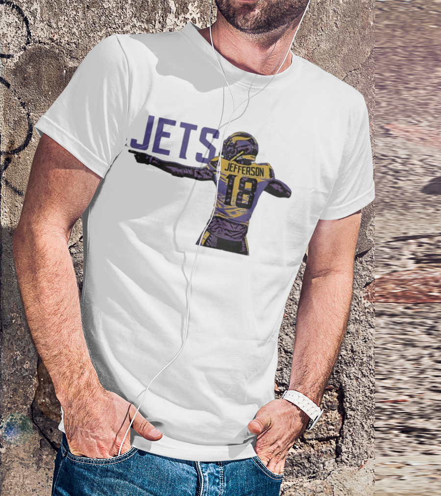 Justin Jefferson Jets 18 Minnesota Vikings Football T-Shirt