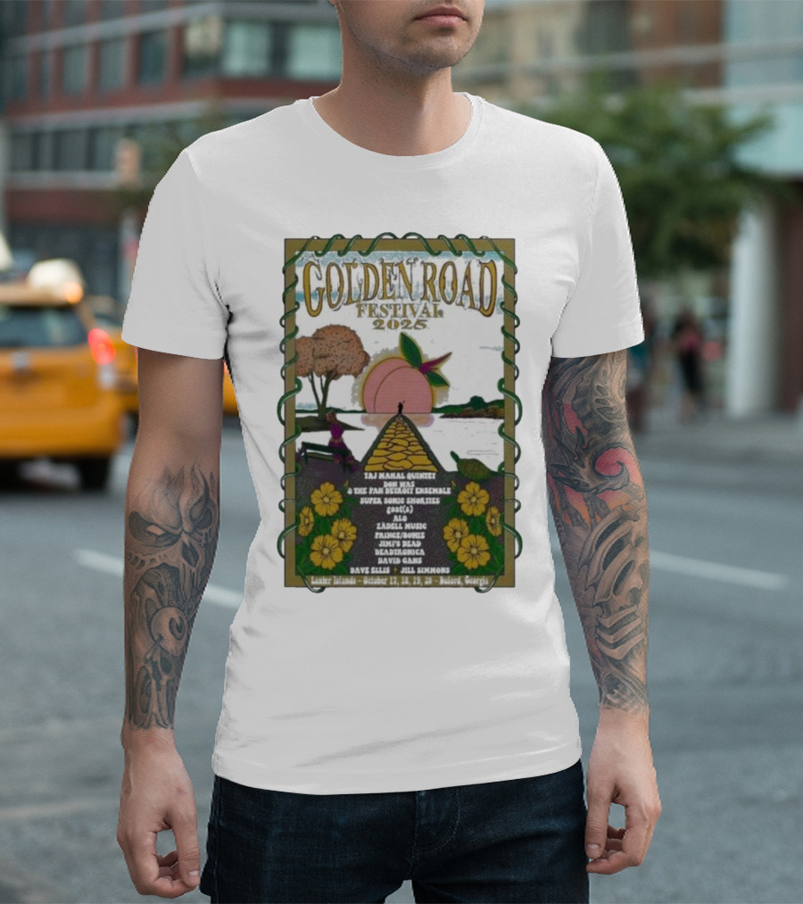 Golden Road Festival Buford Georgia October 17-20 2025 Taj Mahal Quintet Concert Event T-Shirt