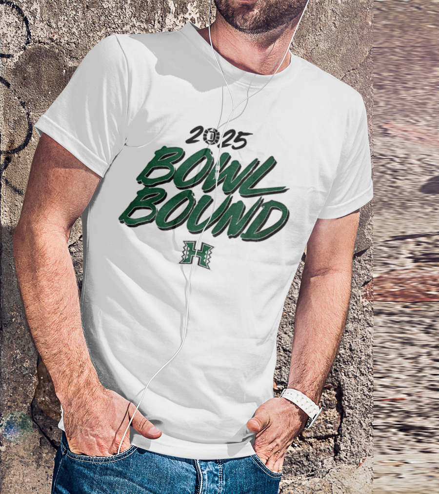 2025 Hawaii Rainbow Warriors Bowl Bound H Logo T-Shirt
