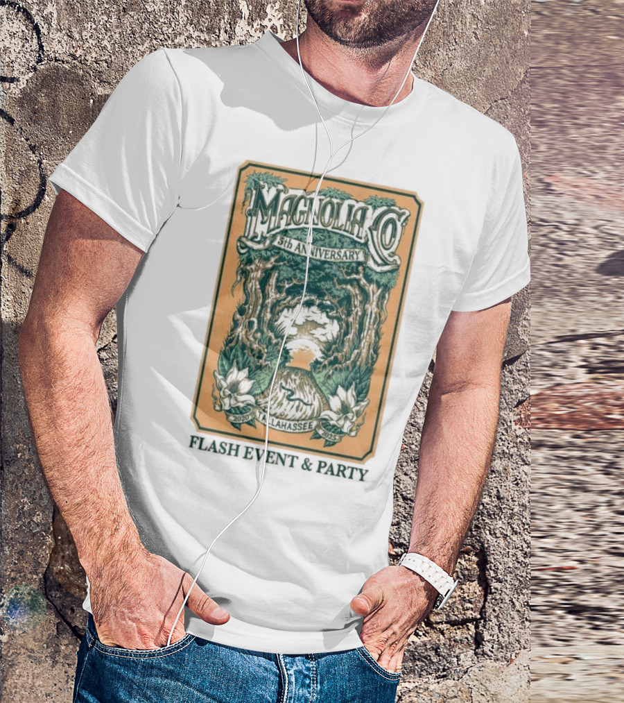 Magnolia Co 5th Anniversary 2025 Tallahassee Flash Event Party T-Shirt