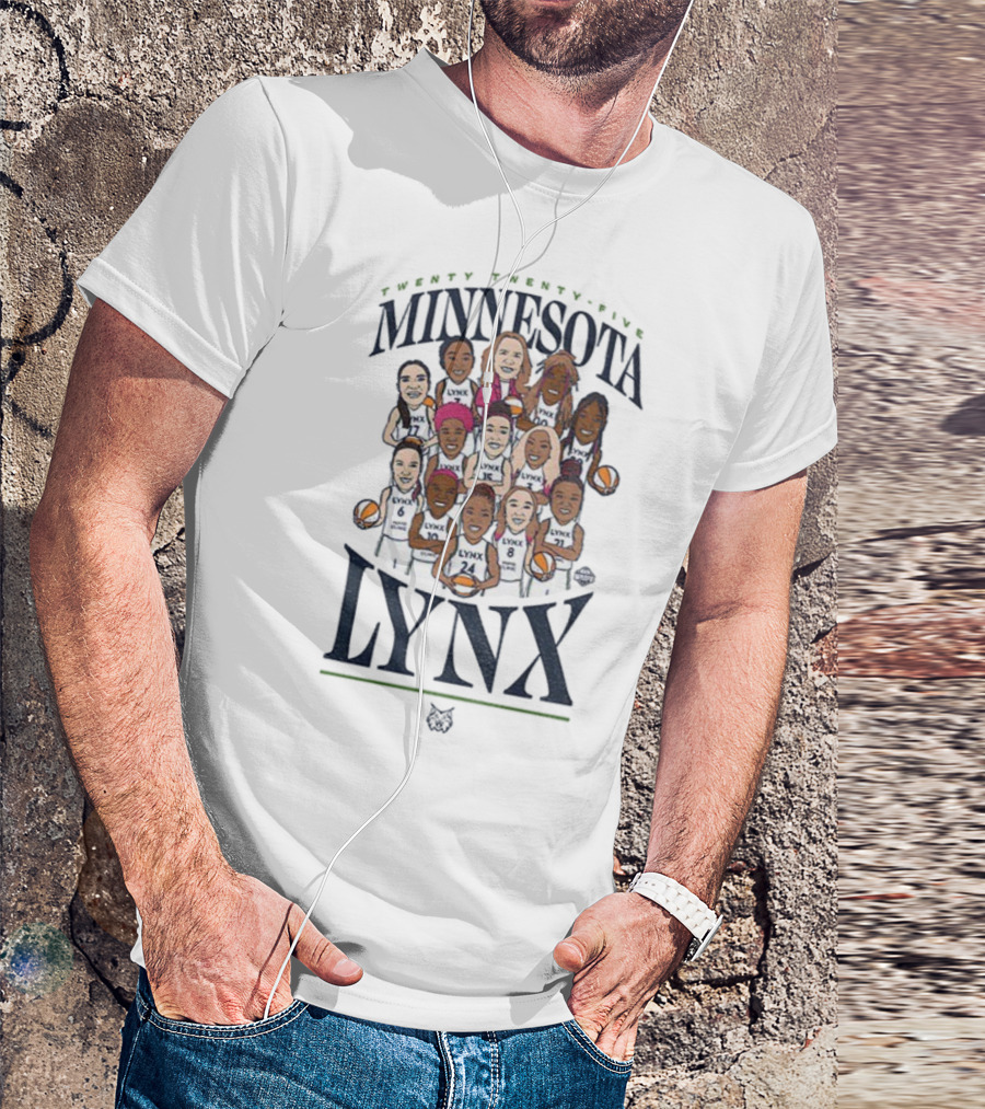 Minnesota Lynx Roster Caricature Twenty Twenty-Five Basketball Team T-Shirt