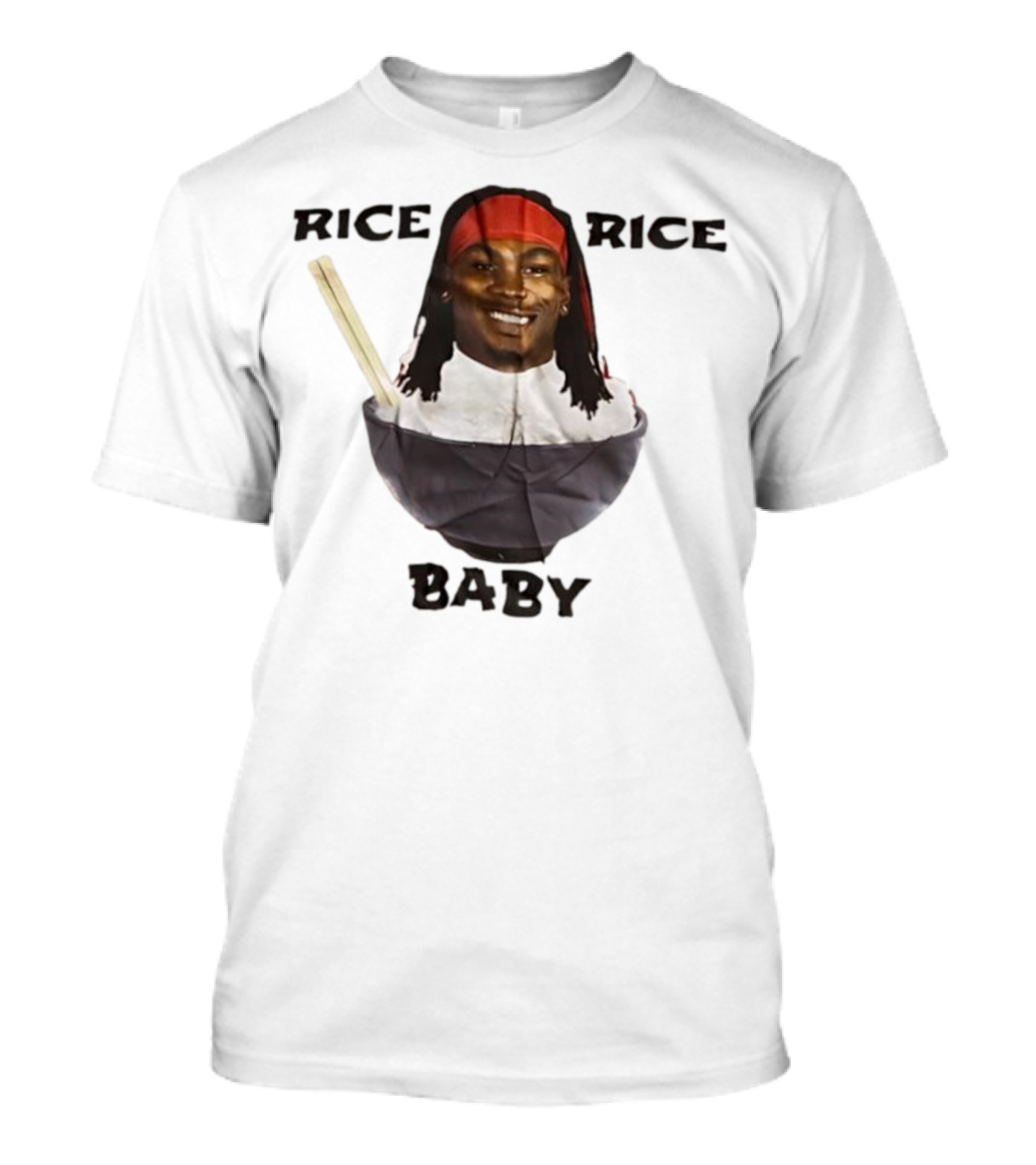 Rashee Rice Rice Baby Bowl Chopsticks Headband T-Shirt