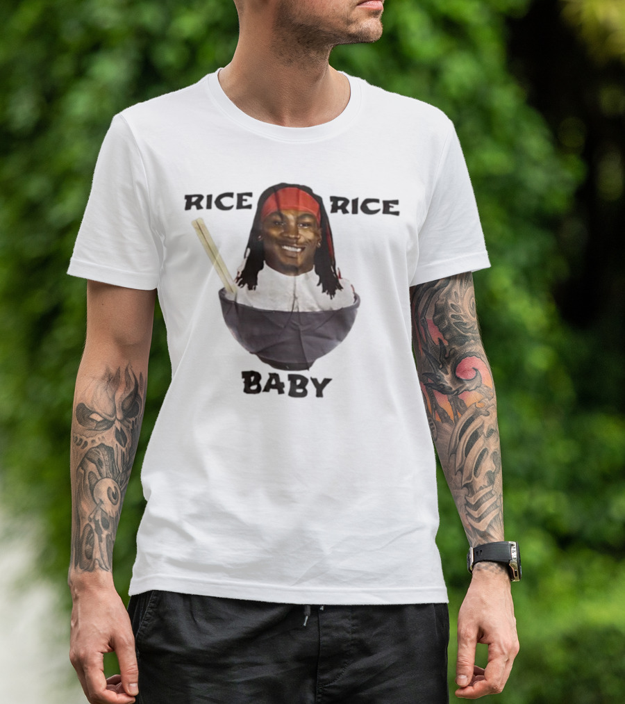 Rashee Rice Rice Baby Bowl Chopsticks Headband T-Shirt