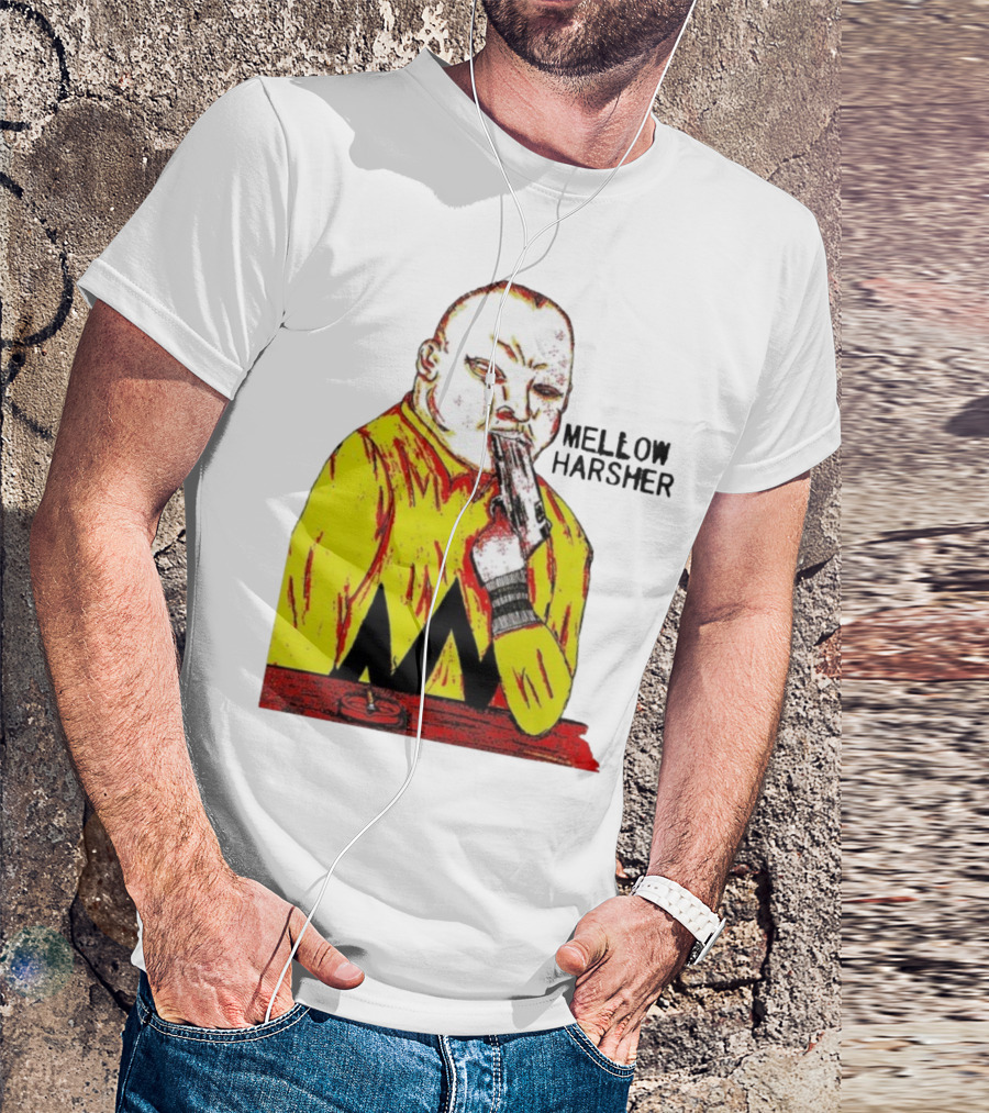 Shattered Dreams Mellow Harsher Yellow Red Illustration T-Shirt