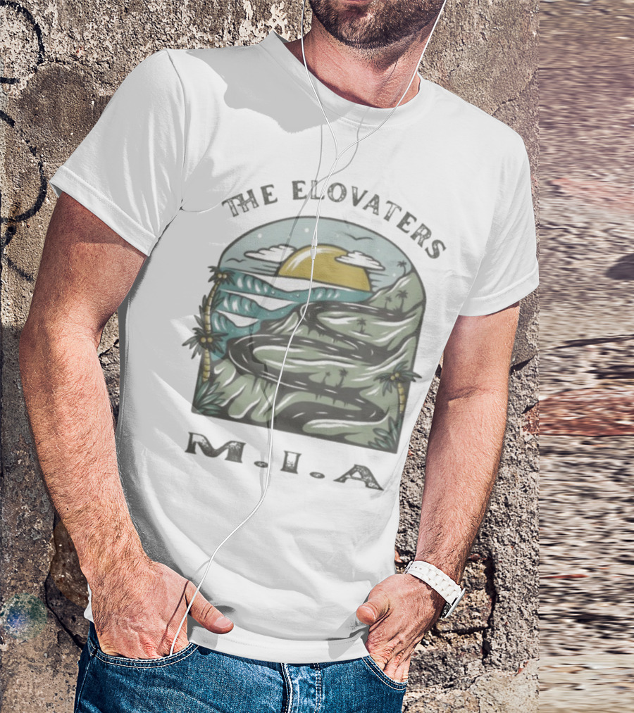 The Elovaters MIA Beach Road Sunset Illustration T-Shirt