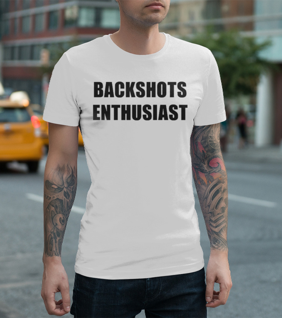 Backshots Enthusiast Statement Typography Bold Text T-Shirt