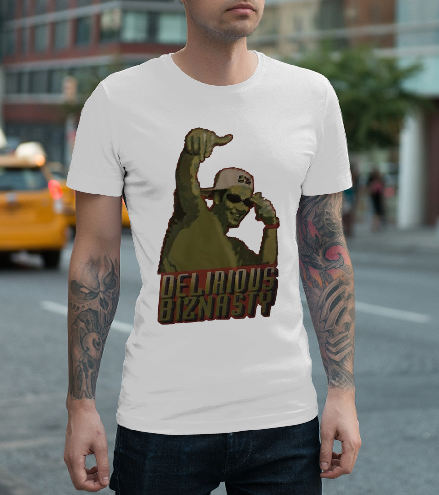 Delirious Biznasty Graphic With Man In Sunglasses And Cap T-Shirt