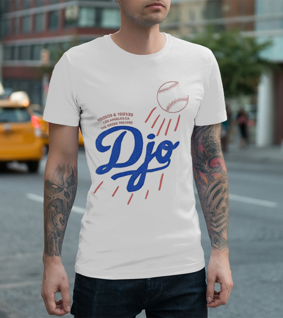 Djo Greek Theatre Los Angeles Dodgers CA Oct 20 2025 Tour T-Shirt