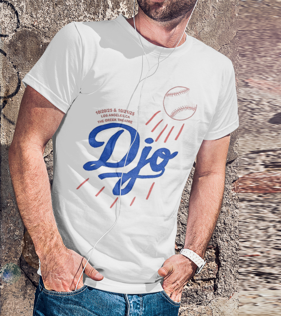 Djo Greek Theatre Los Angeles Dodgers CA Oct 20 2025 Tour T-Shirt