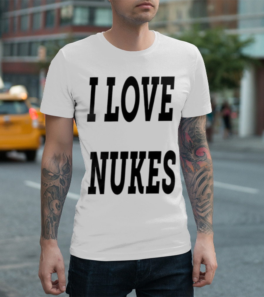 I Love Nukes DJ Smokey Retro Vibe T-Shirt