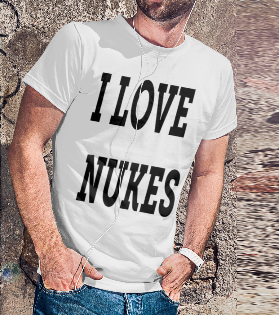 I Love Nukes DJ Smokey Retro Vibe T-Shirt