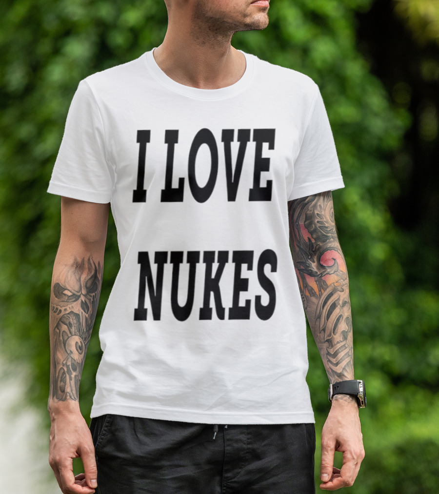 I Love Nukes DJ Smokey Retro Vibe T-Shirt